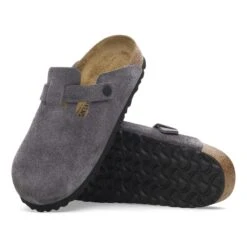 Birkenstock Boston Suede Leather Velvet Grey -Birkenstock Shop 1028602 sole