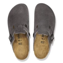 Birkenstock Boston Suede Leather Velvet Grey -Birkenstock Shop 1028602 top