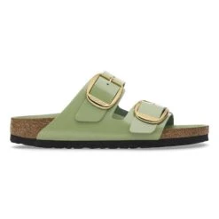 Birkenstock Arizona Big Buckle Natural Leather Patent High-Shine Green Tea -Birkenstock Shop 1028604 side