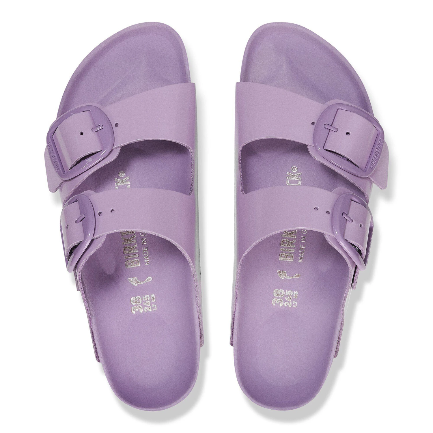 Birkenstock Arizona Big Buckle Natural Leather Patent High-Shine Crocus Tonal Buckle 2 Birkenstock Arizona Big Buckle Natural Leather Patent High-Shine Crocus Tonal Buckle - Image 2