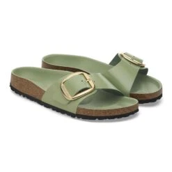 Birkenstock Madrid Big Buckle Natural Leather Patent High-Shine Green Tea 11 Birkenstock Madrid Big Buckle Natural Leather Patent High-Shine Green Tea -Birkenstock Shop 1028609 pair