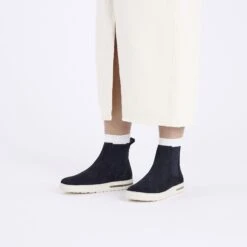 Birkenstock Bend Chelsea Suede Leather Midnight Blue -Birkenstock Shop 1028623 f look f