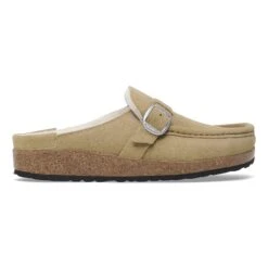 Birkenstock Buckley Shearling Suede Leather Taupe 10 Birkenstock Buckley Shearling Suede Leather Taupe -Birkenstock Shop 1028624 side
