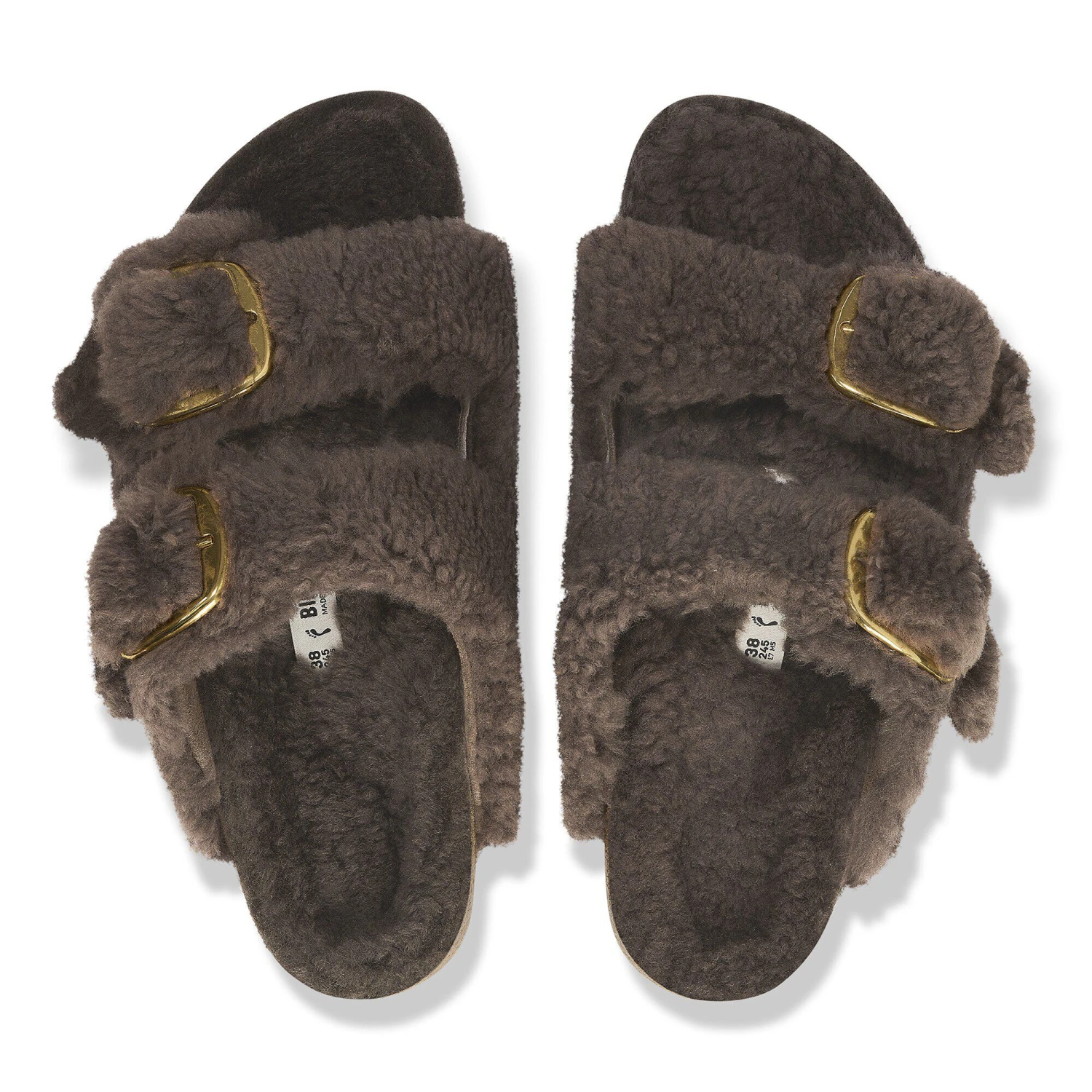 Birkenstock Arizona Big Buckle Shearling Concrete Gray 2 Birkenstock Arizona Big Buckle Shearling Concrete Gray - Image 2