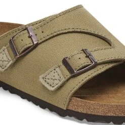 Birkenstock Zürich Canvas Natural Fibre Faded Khaki -Birkenstock Shop 1028755 detail 1