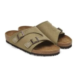 Birkenstock Zürich Canvas Natural Fibre Faded Khaki -Birkenstock Shop 1028755 pair