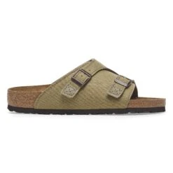 Birkenstock Zürich Canvas Natural Fibre Faded Khaki -Birkenstock Shop 1028755 side