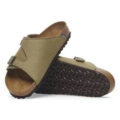 Birkenstock Zürich Canvas Natural Fibre Faded Khaki -Birkenstock Shop 1028755 sole