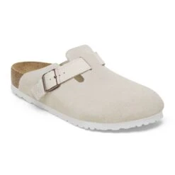 Birkenstock Boston Canvas Natural Fibre Eggshell