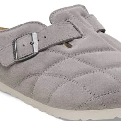 Birkenstock Boston Quilted Suede Leather Stone Coin 10 Birkenstock Boston Quilted Suede Leather Stone Coin -Birkenstock Shop 1028810 detail 1