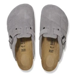 Birkenstock Boston Quilted Suede Leather Stone Coin 7 Birkenstock Boston Quilted Suede Leather Stone Coin -Birkenstock Shop 1028810 top