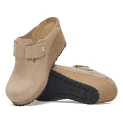 Fanny Suede Leather Warm Sand -Birkenstock Shop 1029057 sole