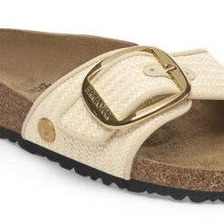 Birkenstock Madrid Big Buckle Raffia Textile Raffia Naturale -Birkenstock Shop 1029063 detail 1