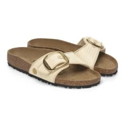 Birkenstock Madrid Big Buckle Raffia Textile Raffia Naturale -Birkenstock Shop 1029063 pair