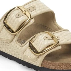 Birkenstock Arizona Big Buckle Textile Raffia Naturale -Birkenstock Shop 1029071 detail 1