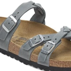 Birkenstock Franca Braided Oiled Leather Basalt Gray -Birkenstock Shop 1029098 detail 1