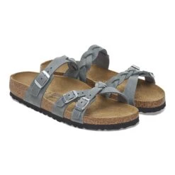 Birkenstock Franca Braided Oiled Leather Basalt Gray -Birkenstock Shop 1029098 pair