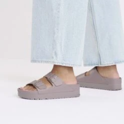 Arizona Flex Platform Leather Faded Purple -Birkenstock Shop 1029101 f closeup f