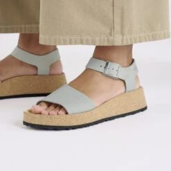 Glenda Nubuck Leather Pure Sage 11 Glenda Nubuck Leather Pure Sage -Birkenstock Shop 1029102 f closeup f