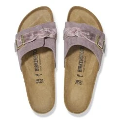 Birkenstock Oita Braided Suede Leather Faded Purple -Birkenstock Shop 1029104 top
