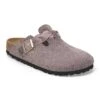 Birkenstock Boston Braided Suede Leather Faded Purple