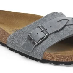 Birkenstock Oita Braided Suede Leather Basalt Gray -Birkenstock Shop 1029130 detail 1