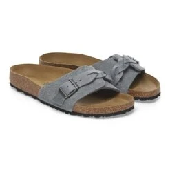 Birkenstock Oita Braided Suede Leather Basalt Gray -Birkenstock Shop 1029130 pair