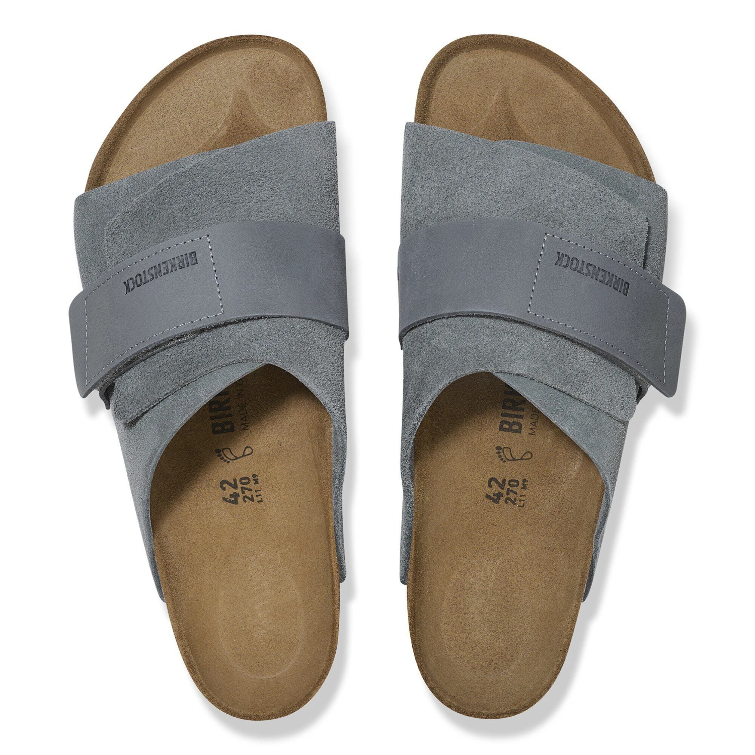 Birkenstock Kyoto Nubuck-Suede Leather Basalt Gray 2 Birkenstock Kyoto Nubuck-Suede Leather Basalt Gray - Image 2