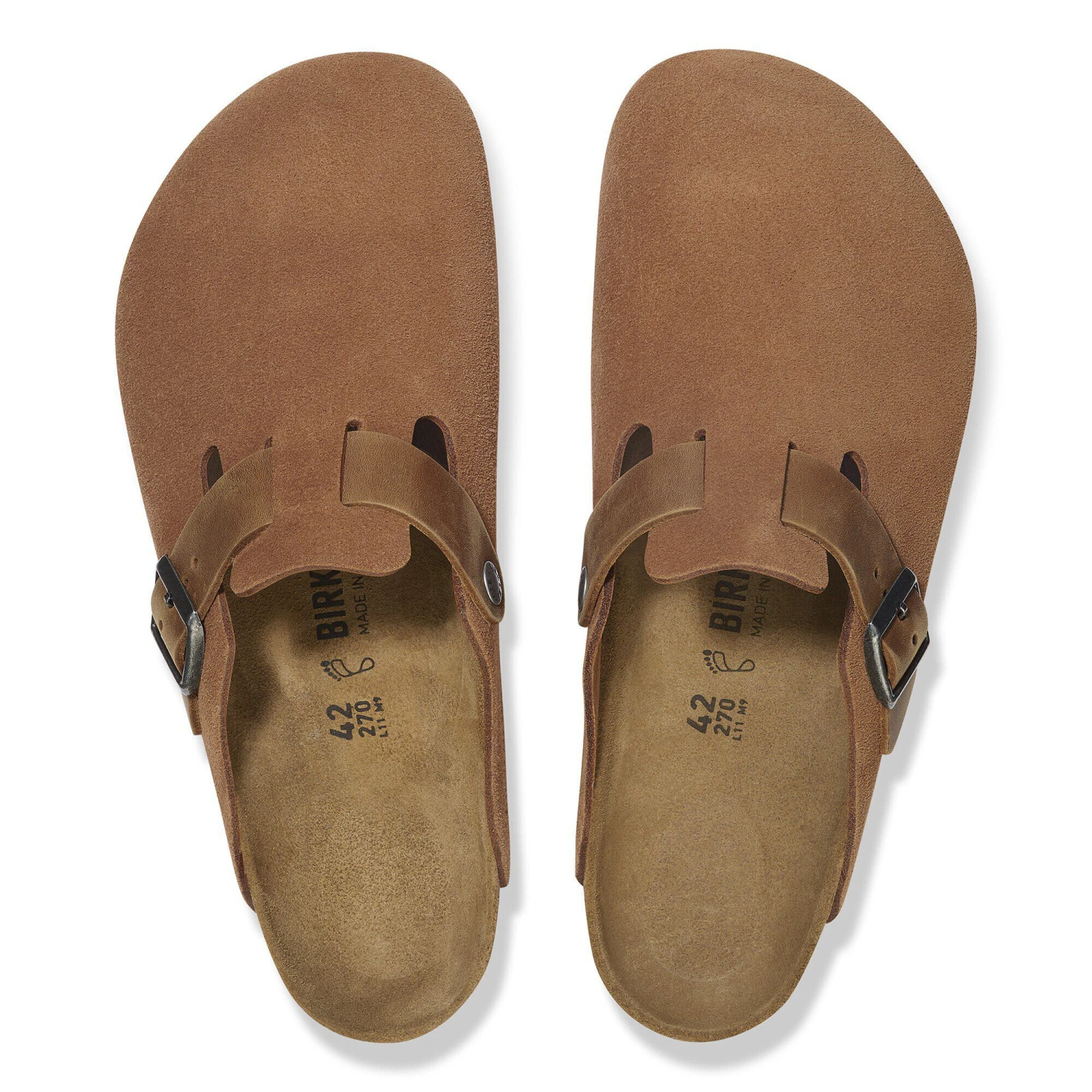 Birkenstock Boston Mixed Leather Cognac 2 Birkenstock Boston Mixed Leather Cognac - Image 2