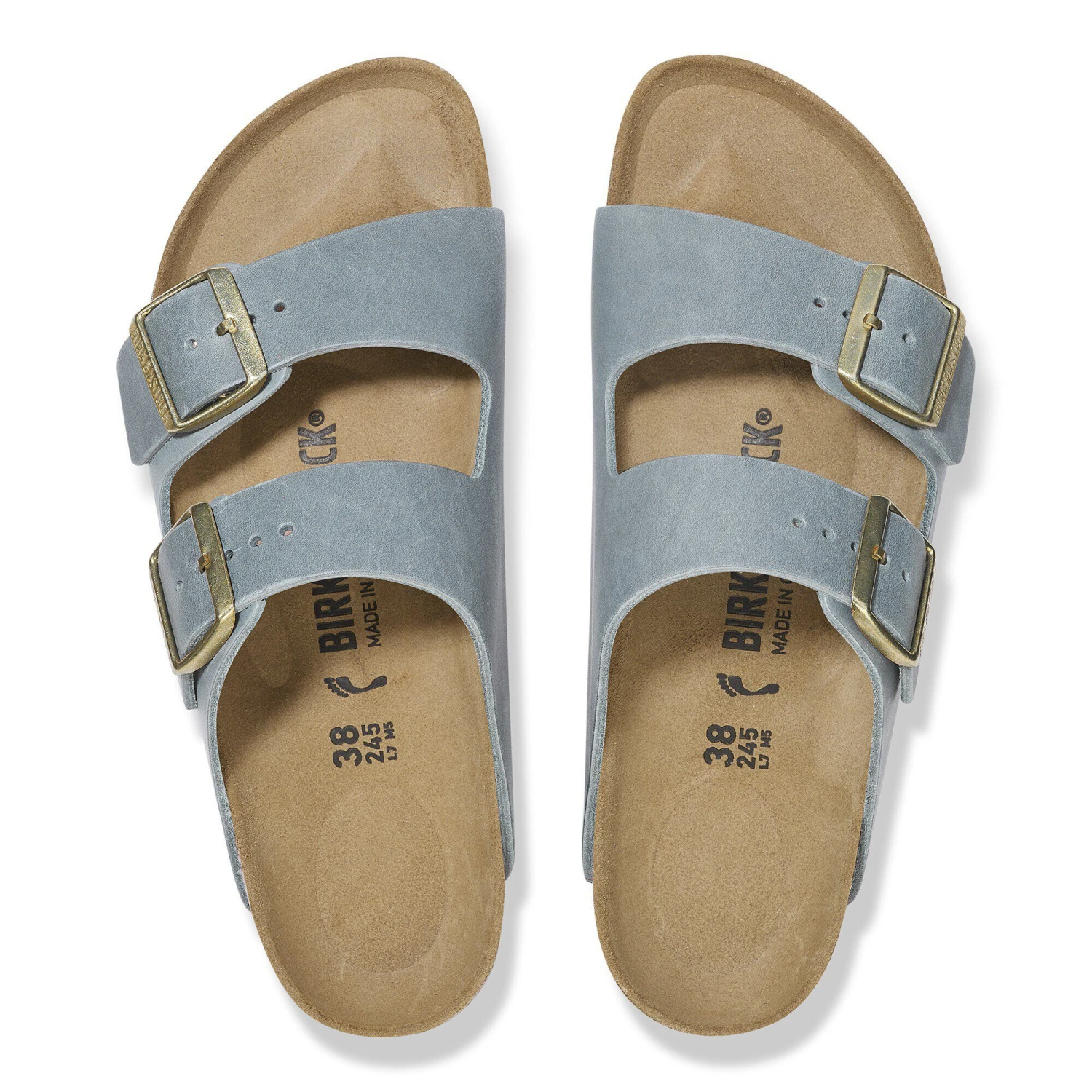 Birkenstock Arizona Oiled Leather Basalt Gray 2 Birkenstock Arizona Oiled Leather Basalt Gray - Image 2