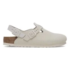Birkenstock Tokio Suede Leather Antique White -Birkenstock Shop 1029198 side