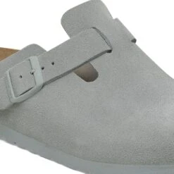 Birkenstock Boston Suede Leather Pure Sage -Birkenstock Shop 1029212 detail 1