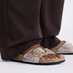 Birkenstock Madrid Big Buckle Oiled Leather Lavender -Birkenstock Shop 1029257 f closeup f