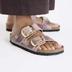 Birkenstock Arizona Big Buckle Oiled Leather Lavender 11 Birkenstock Arizona Big Buckle Oiled Leather Lavender -Birkenstock Shop 1029266 f closeup f