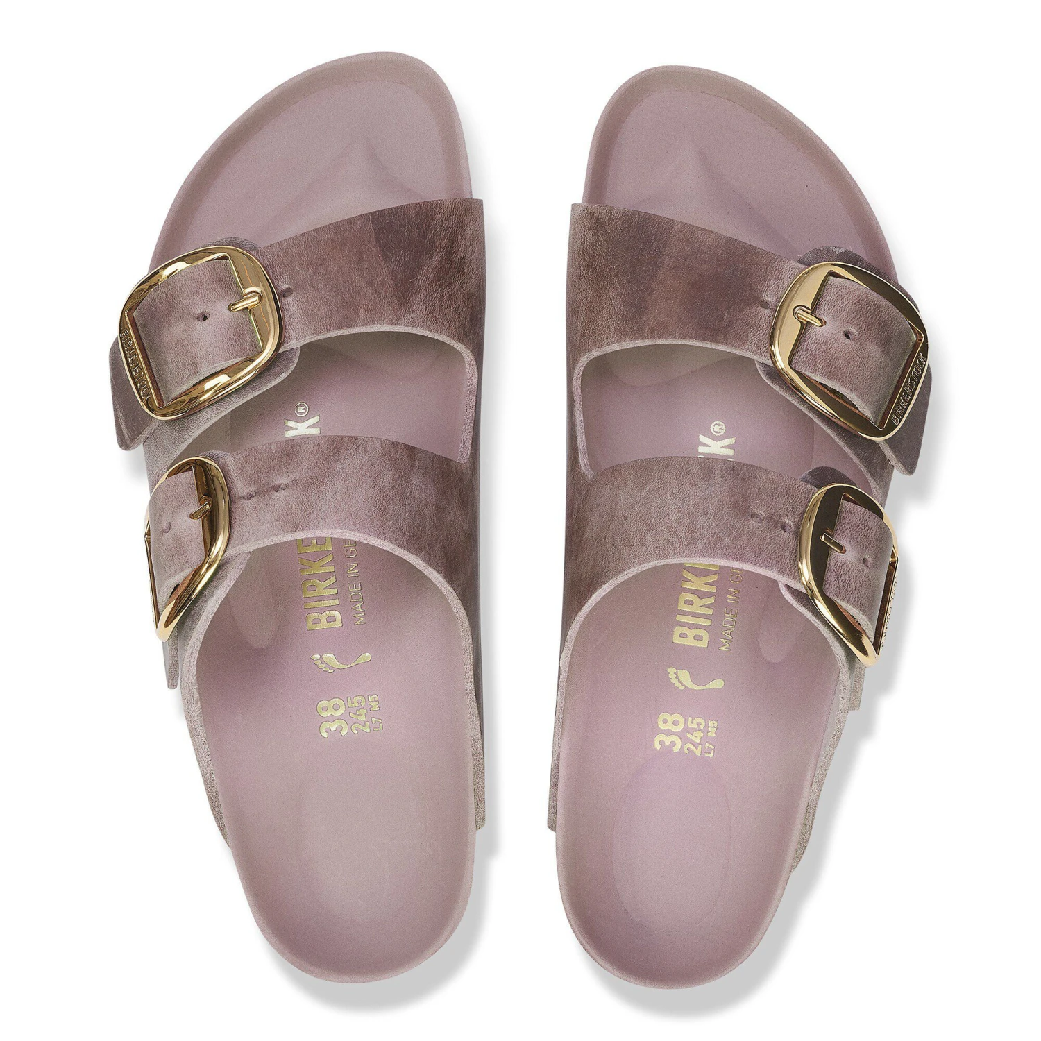 Birkenstock Arizona Big Buckle Oiled Leather Lavender 2 Birkenstock Arizona Big Buckle Oiled Leather Lavender - Image 2