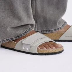 Birkenstock Oita Nubuck Leather Stone Coin -Birkenstock Shop 1029277 f closeup f