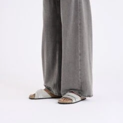 Birkenstock Oita Nubuck Leather Stone Coin -Birkenstock Shop 1029277 f look f