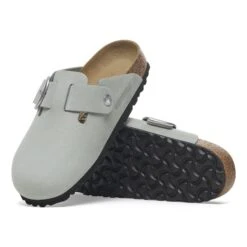 Birkenstock Boston Big Buckle Nubuck Leather Pure Sage -Birkenstock Shop 1029279 sole