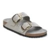 Birkenstock Arizona Big Buckle Natural Leather Patent High-Shine Stone Coin -Birkenstock Shop 1029346