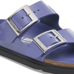 Birkenstock Arizona Droplet Buckle Natural Leather Patent High Shine Purple Dusk -Birkenstock Shop 1029347 detail 1