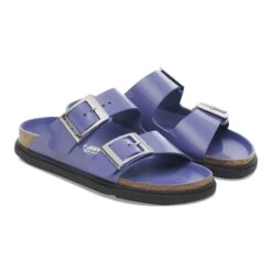 Birkenstock Arizona Droplet Buckle Natural Leather Patent High Shine Purple Dusk -Birkenstock Shop 1029347 pair