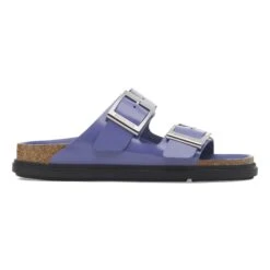 Birkenstock Arizona Droplet Buckle Natural Leather Patent High Shine Purple Dusk -Birkenstock Shop 1029347 side