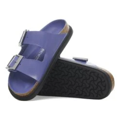 Birkenstock Arizona Droplet Buckle Natural Leather Patent High Shine Purple Dusk -Birkenstock Shop 1029347 sole