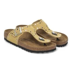 Birkenstock Gizeh Rivets Suede Leather Ochre -Birkenstock Shop 1029350 pair