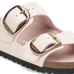 Birkenstock Arizona Big Buckle Natural Leather Patent High-Shine Light Rose -Birkenstock Shop 1029352 detail 1