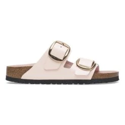 Birkenstock Arizona Big Buckle Natural Leather Patent High-Shine Light Rose -Birkenstock Shop 1029352 side