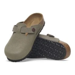 Birkenstock Boston Kids Birkibuc Stone -Birkenstock Shop 1029357 sole