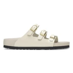 Birkenstock Florida Exquisite Natural Leather Patent High Shine Ecru -Birkenstock Shop 1029365 side