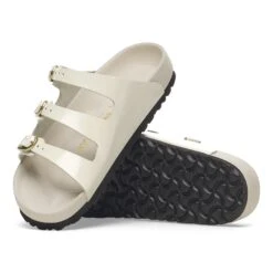 Birkenstock Florida Exquisite Natural Leather Patent High Shine Ecru -Birkenstock Shop 1029365 sole