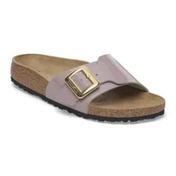 Birkenstock Catalina Luxe Buckle Birko-Flor Patent Patent Faded Purple